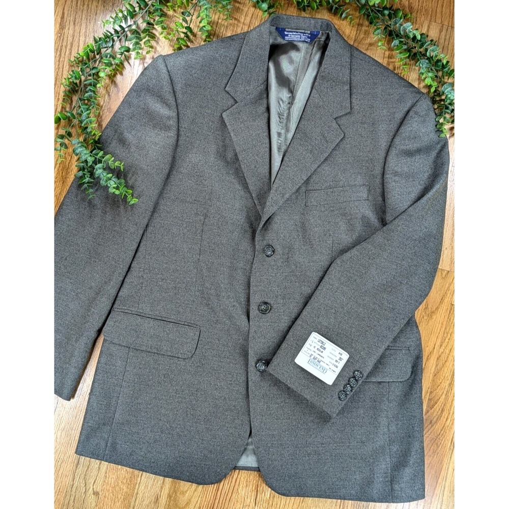 NWT🇺🇸Vtg LL Bean 42R Deep Sage 100% Lambswool Blazer Men Jacket SportsCoat USA